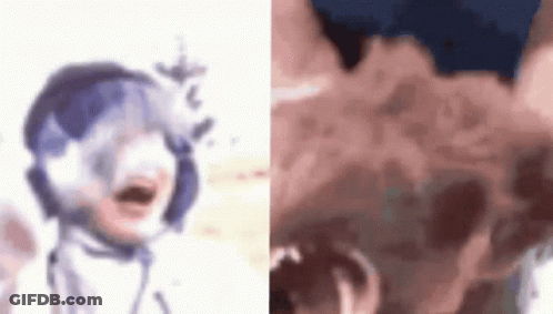 A Blurry Picture Of A Person 'S Face And A Blurry Picture Of A Person 'S Face . GIF