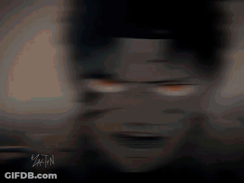 A Blurry Picture Of A Person 'S Face With The Name Yactn On The Bottom GIF