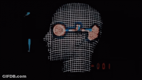 A Blurry Picture Of A Person 'S Face With The Number 0001 On The Bottom Right GIF