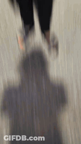 A Blurry Picture Of A Person Walking On A Carpet GIF