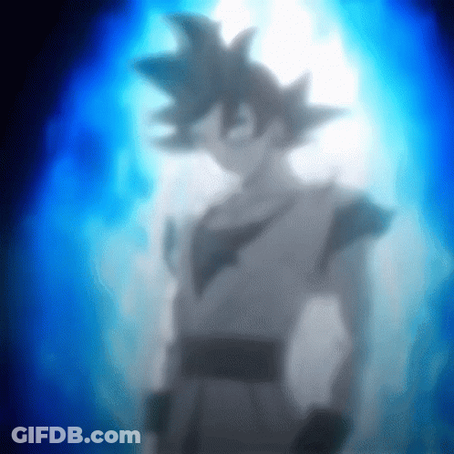 A Blurry Picture Of A Person With A Blue Light Behind Them GIF