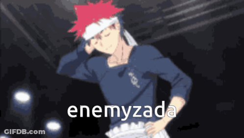 A Blurry Picture Of A Person With The Word Enemyzada Written On It GIF