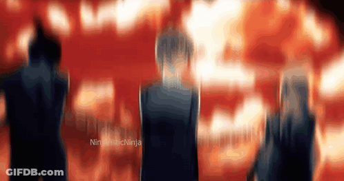 A Blurry Picture Of A Person With The Word Ninja On The Bottom Right Corner GIF