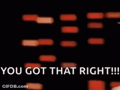 A Blurry Picture Of A Person With The Words `` You Got That Right '' Written On It . GIF