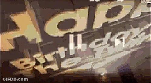 A Blurry Picture Of A Sign That Says ' Audition ' On It GIF