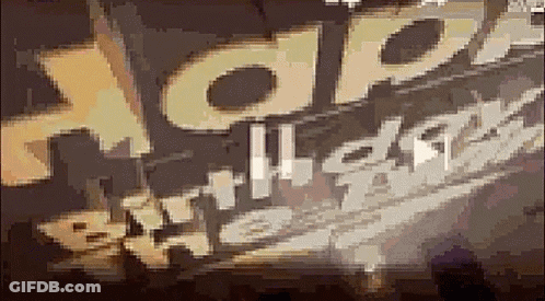 A Blurry Picture Of A Sign That Says ' Happy Birthday ' On It GIF