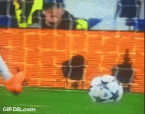 A Blurry Picture Of A Soccer Game With A Goalie And A Soccer Ball GIF