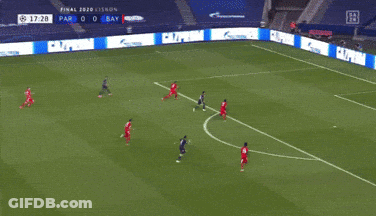 A Blurry Picture Of A Soccer Game With A Score Of 0 To 0 GIF