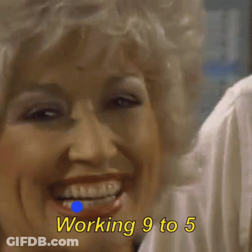 A Blurry Picture Of A Woman With The Words Voting On Company Time GIF