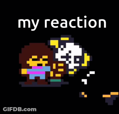 A Blurry Picture Of A Yellow Face With The Words " My Reaction " Below It GIF