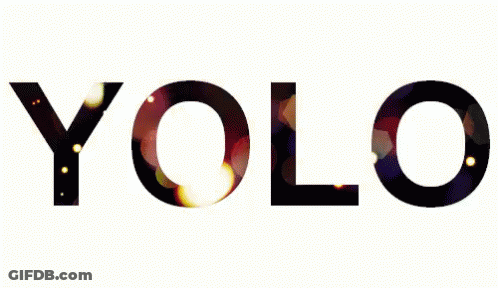 A Blurry Picture Of The Word Yolo With A White Background GIF