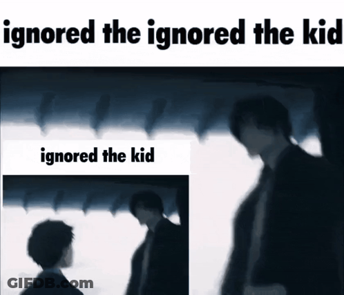 A Blurry Picture Of Two Men With The Words Ignored The Ignored The Kid GIF