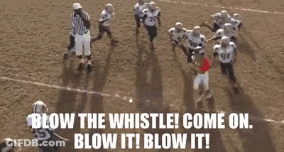 A Blurry Picture With The Words Blow The Whistle Come On Blow It Blow It . GIF