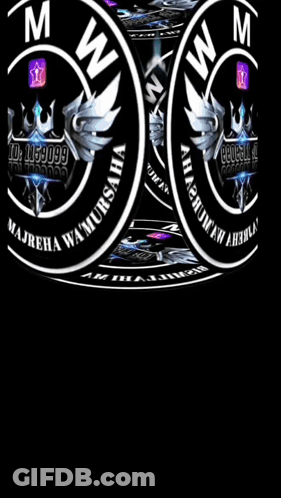 A Bmw Logo On A Black Background With The Words Silakan Dipanjat Antarinya GIF