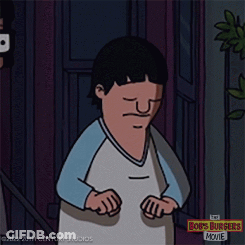A Bob 'S Burgers Movie Poster Shows A Surprised Bob GIF