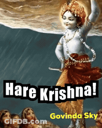 A Book Called Hare Krishna By Govinda Sky Has A Picture Of Krishna On The Cover GIF