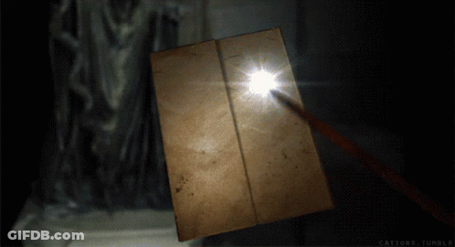 A Book Is Open To A Page That Says ' Cations.tumblr ' On It GIF