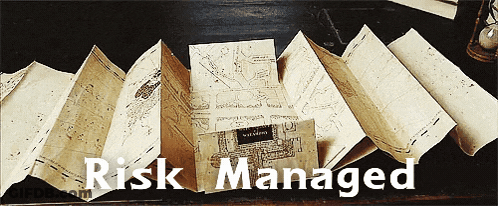 A Book Is Open To A Page That Says Risk Managed On It GIF