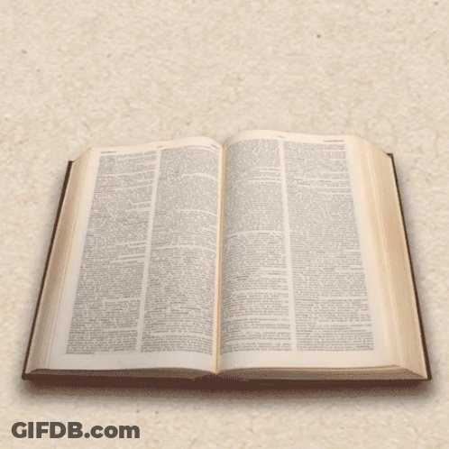 A Book Is Open To A Page With The Word Dictionary On It GIF