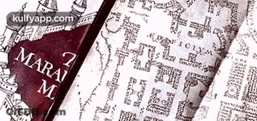 A Book Titled Marauders Map Is Open To A Page GIF