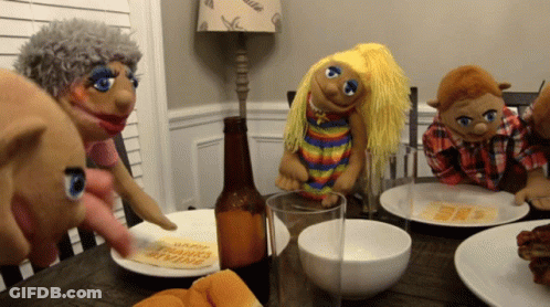 A Bottle Of Beer Sits On A Table Next To A Happy Thanksgiving Plate GIF