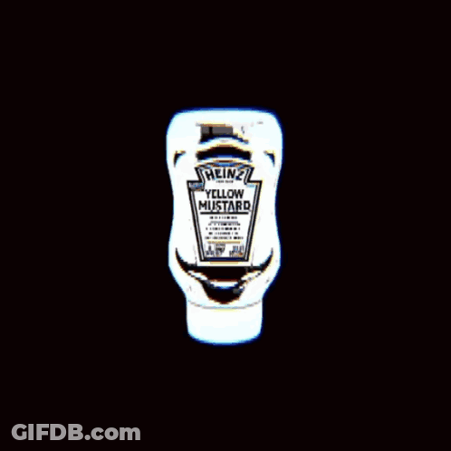 A Bottle Of Heinz Yellow Mustard Is Lit Up GIF