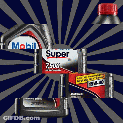 A Bottle Of Mobil Super 7,500 Km De Proteccion Motor Oil GIF