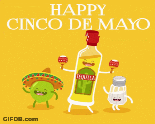 A Bottle Of Tequila Is Surrounded By A Salt Shaker And A Lime GIF