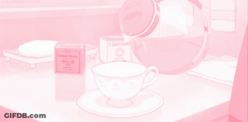 A Box Of Buckmore Tea Sits Next To A Cup GIF