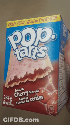 A Box Of Pop Tarts Has A Cherry Flavour GIF