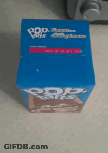A Box Of Pop Tarts Sitting On A Counter GIF