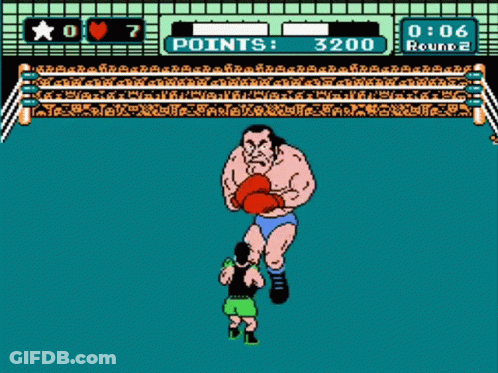 A Boxing Game With A Score Of 3200 Points In Round 2 GIF