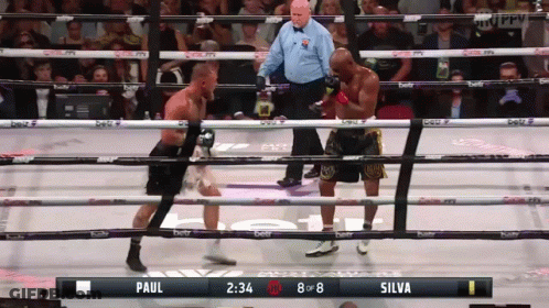 A Boxing Match Between Paul And Silva With The Score 2:34 To 8 GIF