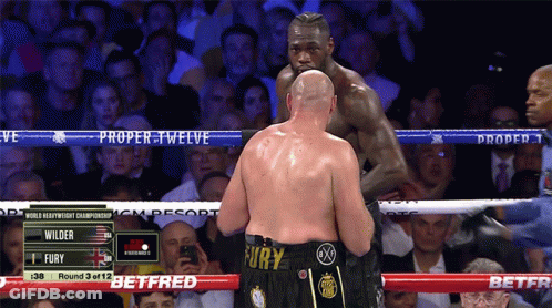 A Boxing Match Between Wilder And Fury Is Going On GIF