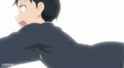 A Boy And A Girl Are Hugging Each Other In A Field GIF