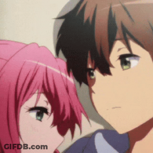 Boy And Girl Looking At Each Other GIF