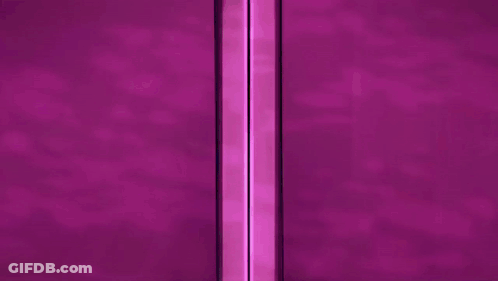 A Boy And A Girl Are Looking Out A Doorway GIF