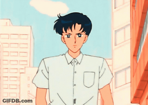 A Boy And A Girl Are Standing Next To Each Other In A Cartoon GIF