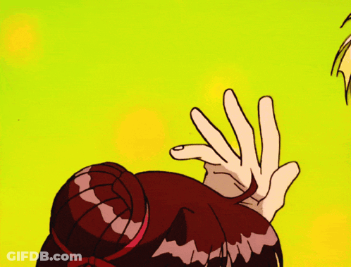 A Boy And A Girl Are Standing Next To Each Other GIF