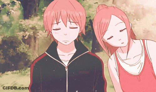Boy And Girl With Eyes Closed GIF