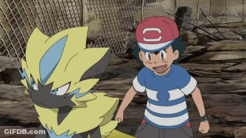 Boy And Pokémon With C Hat GIF
