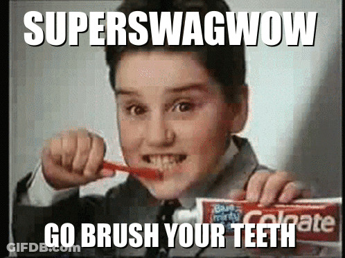 A Boy Brushing His Teeth With A Colgate Toothpaste GIF