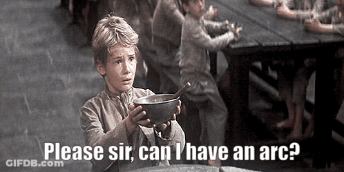 A Boy Holding A Bowl With The Words Please Sir Can I Have An Arc On The Bottom GIF