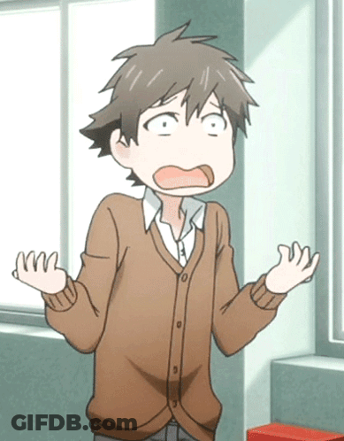 A Boy In A Brown Cardigan Making A Funny Face GIF