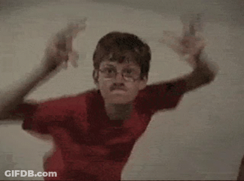 Boy In Red Shirt Dancing With Boy In Black Tank Top GIF