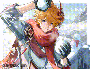 A Boy In A Scarf Is Holding A Snowball In His Hand . GIF