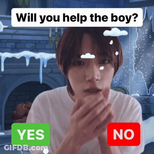 A Boy Is Being Asked If He Would Help The Boy GIF