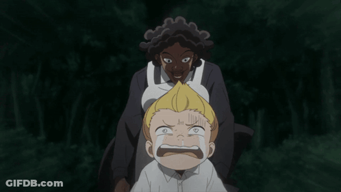 A Boy Is Crying While A Woman Looks On GIF