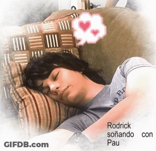 A Boy Sleeping On A Couch With The Name Rodrick On The Bottom GIF