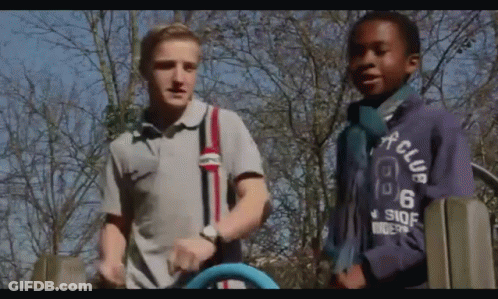 A Boy Wearing A Shirt That Says R Club 6 GIF